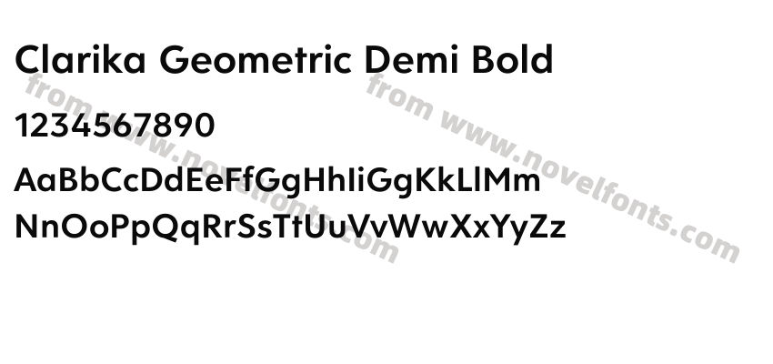 Clarika Geometric Demi BoldPreview