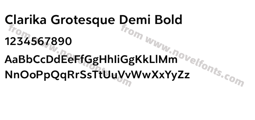 Clarika Grotesque Demi BoldPreview