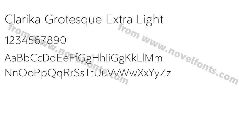 Clarika Grotesque Extra LightPreview