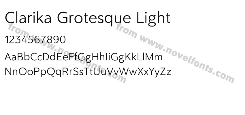 Clarika Grotesque LightPreview