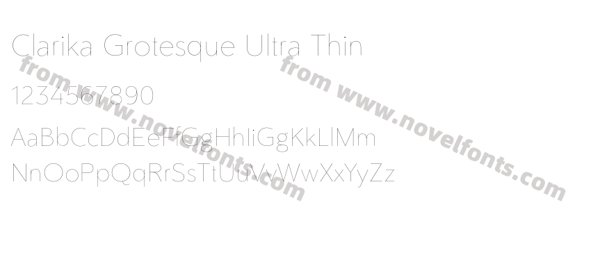 Clarika Grotesque Ultra ThinPreview