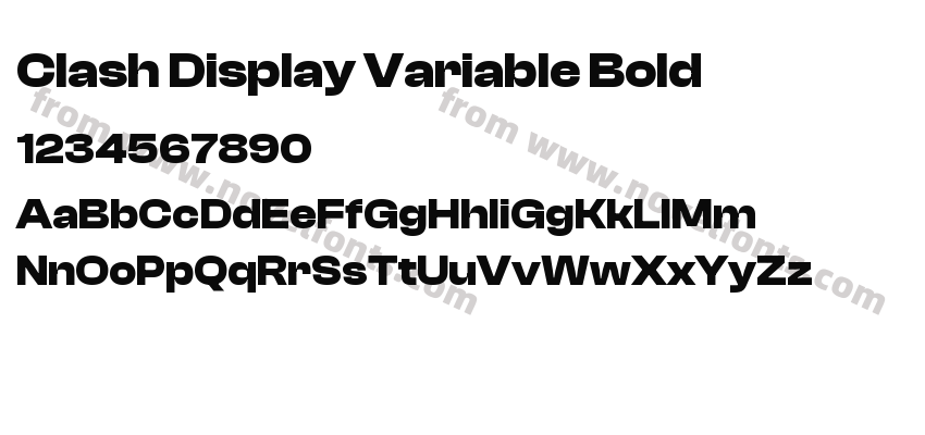 Clash Display Variable BoldPreview