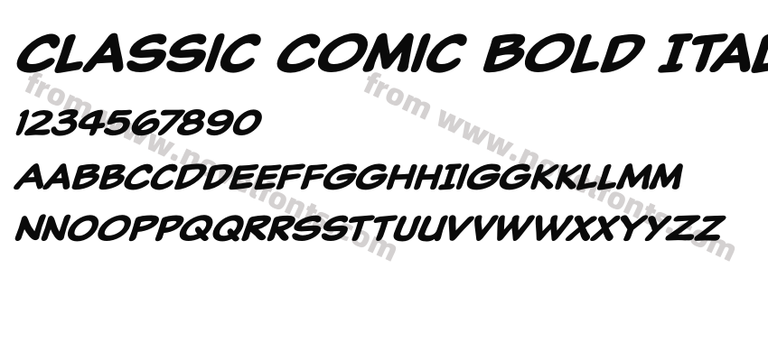 Classic Comic Bold ItalicPreview