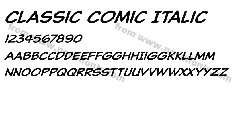Classic Comic ItalicPreview
