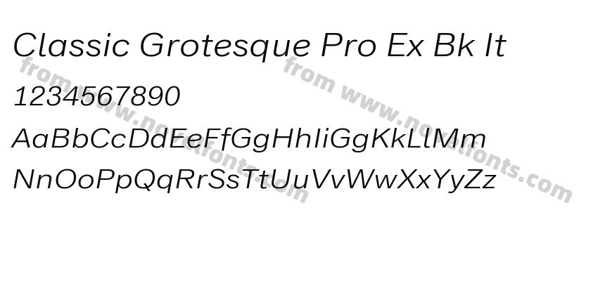 Classic Grotesque Pro Ex Bk ItPreview