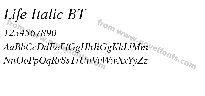 Life Italic BTPreview