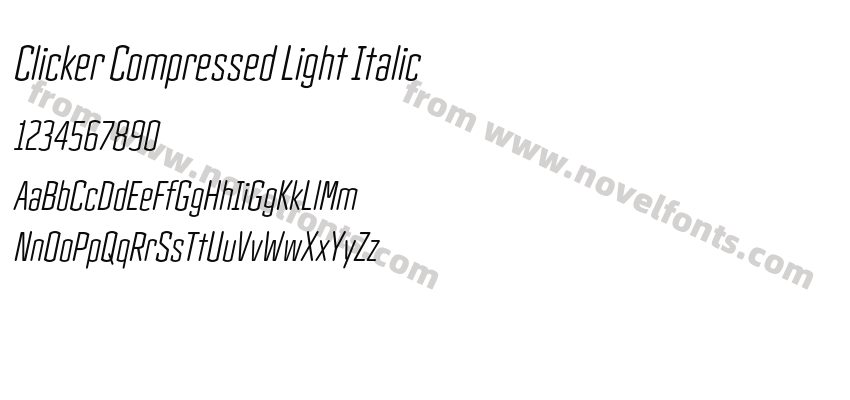 Clicker Compressed Light ItalicPreview
