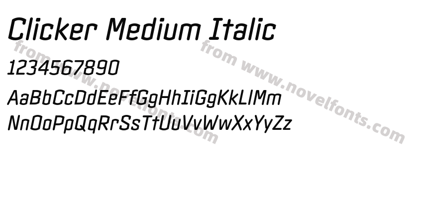 Clicker Medium ItalicPreview