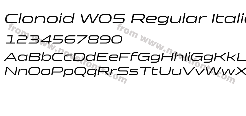 Clonoid W05 Regular ItalicPreview