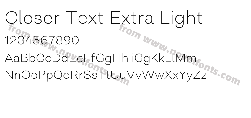Closer Text Extra LightPreview