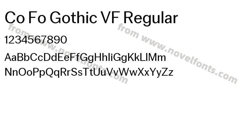 Co Fo Gothic VF RegularPreview