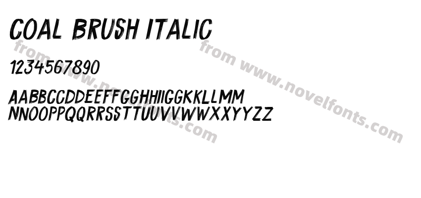 Coal Brush ItalicPreview