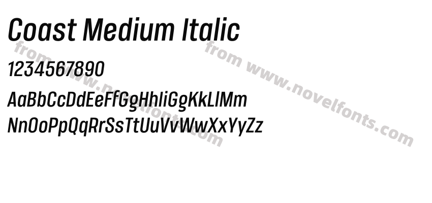 Coast Medium ItalicPreview