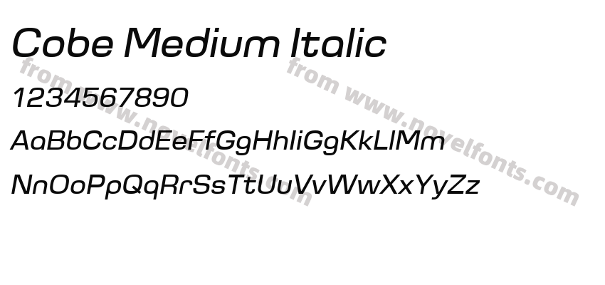 Cobe Medium ItalicPreview