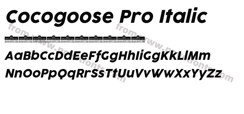Cocogoose Pro ItalicPreview