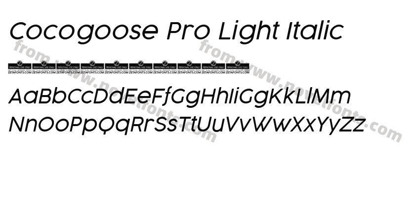 Cocogoose Pro Light ItalicPreview