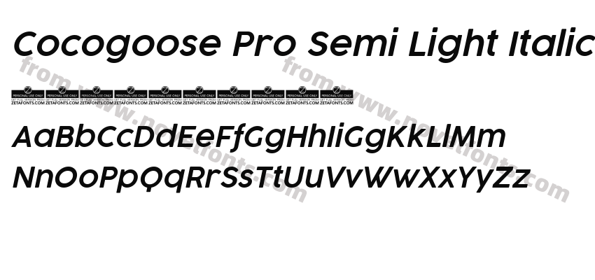 Cocogoose Pro Semi Light ItalicPreview