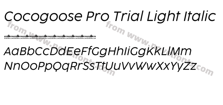 Cocogoose Pro Trial Light ItalicPreview