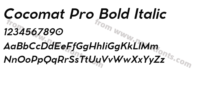 Cocomat Pro Bold ItalicPreview