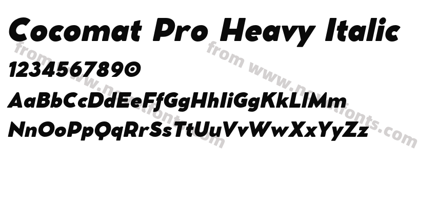 Cocomat Pro Heavy ItalicPreview