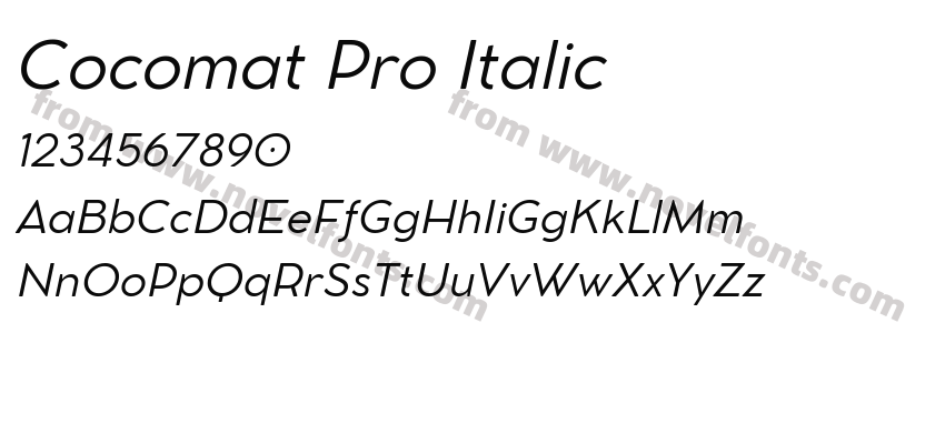 Cocomat Pro ItalicPreview
