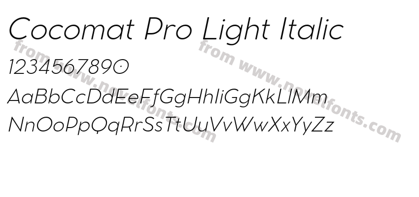 Cocomat Pro Light ItalicPreview