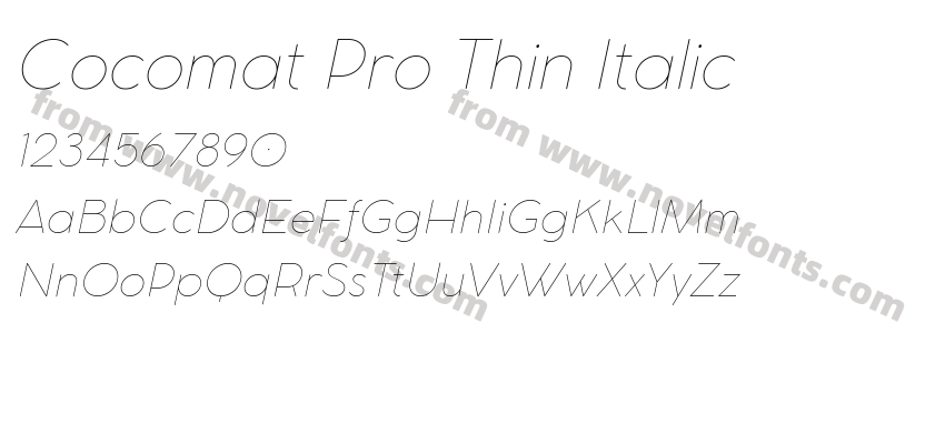 Cocomat Pro Thin ItalicPreview