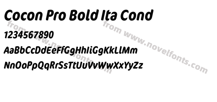 Cocon Pro Bold Ita CondPreview