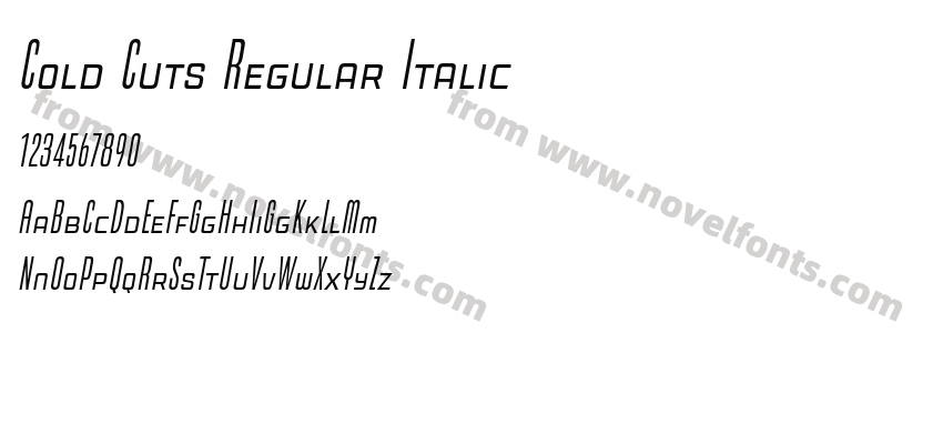 Cold Cuts Regular ItalicPreview