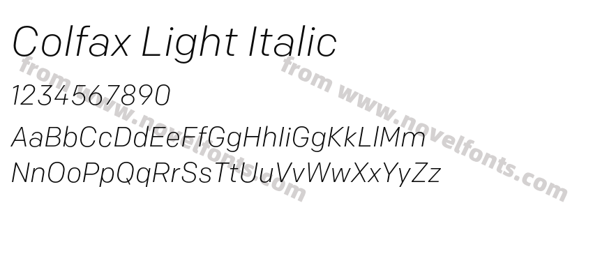 Colfax Light ItalicPreview