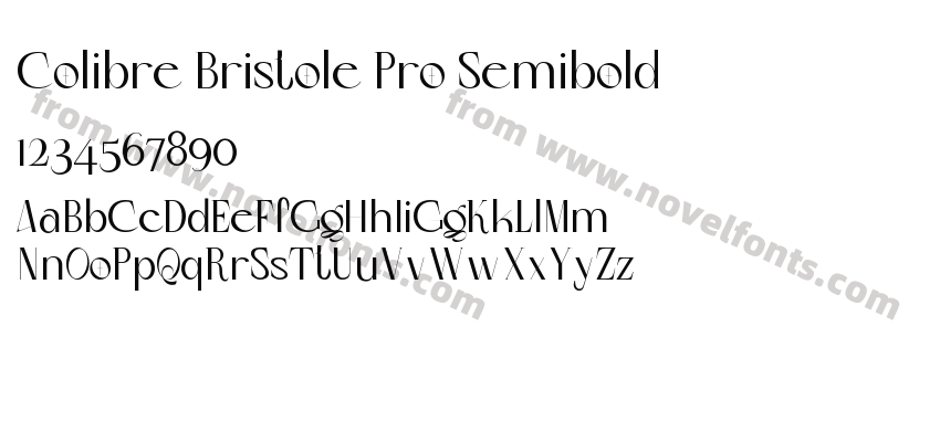 Colibre Bristole Pro SemiboldPreview