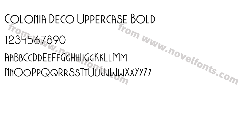 Colonia Deco Uppercase BoldPreview