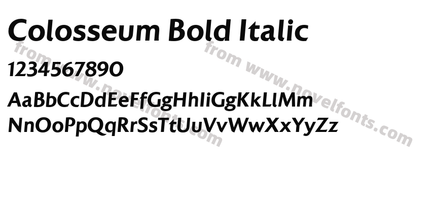 Colosseum Bold ItalicPreview