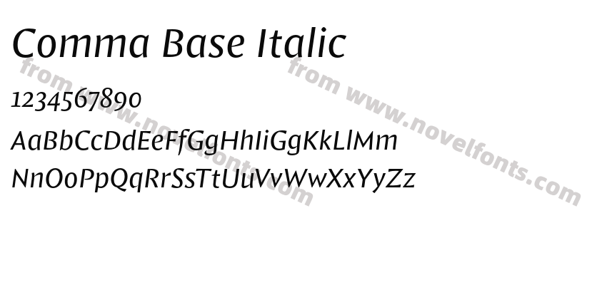 Comma Base ItalicPreview