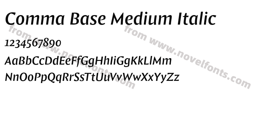 Comma Base Medium ItalicPreview