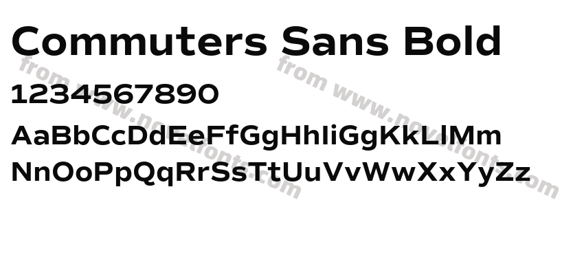 Commuters Sans BoldPreview