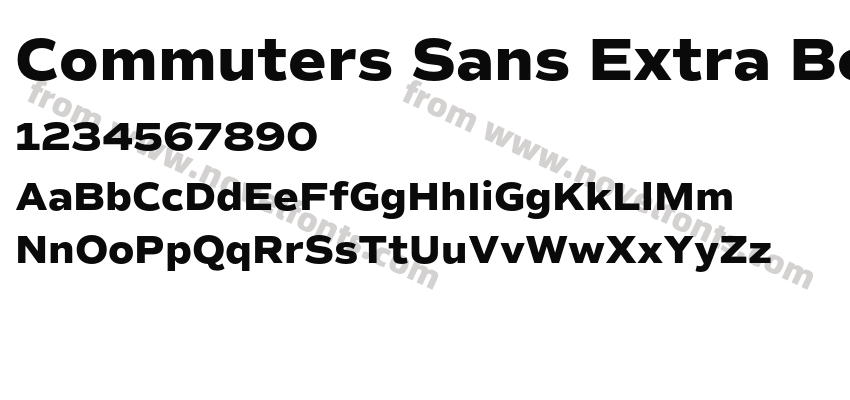 Commuters Sans Extra BoldPreview