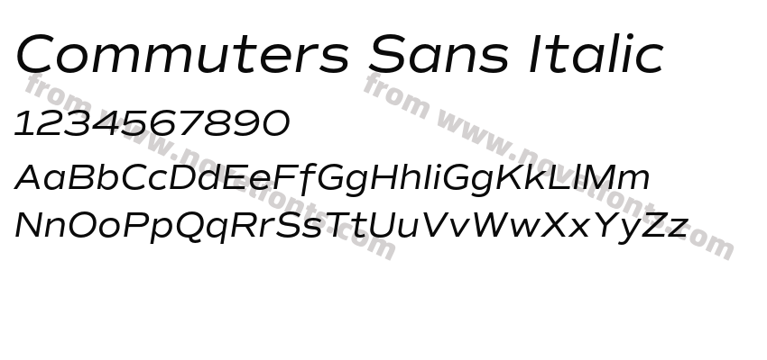 Commuters Sans ItalicPreview