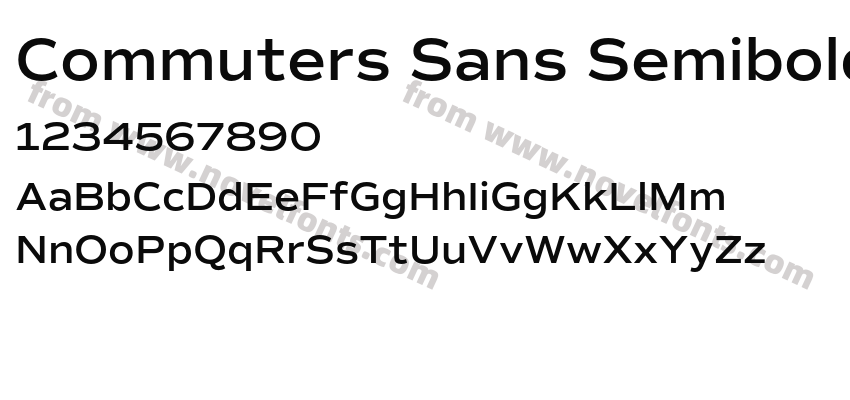 Commuters Sans SemiboldPreview