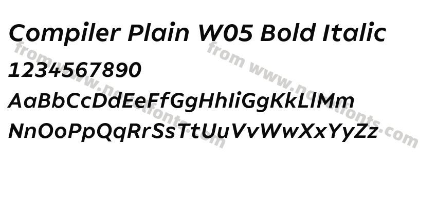 Compiler Plain W05 Bold ItalicPreview