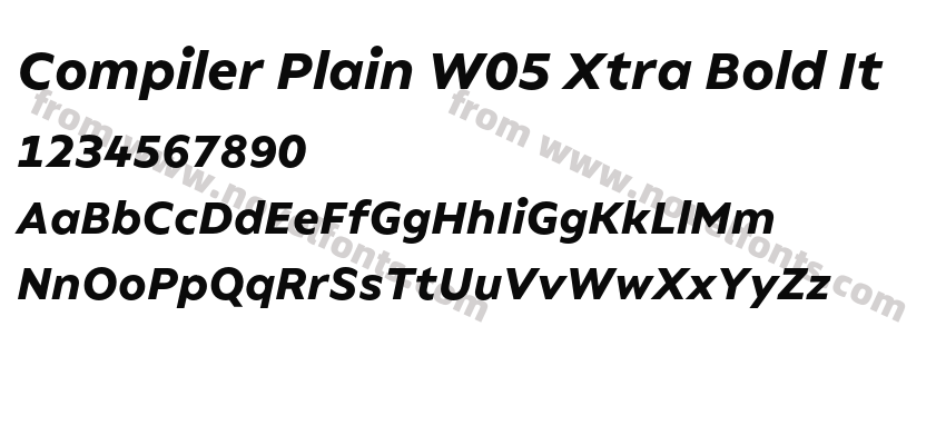 Compiler Plain W05 Xtra Bold ItPreview