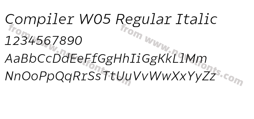 Compiler W05 Regular ItalicPreview