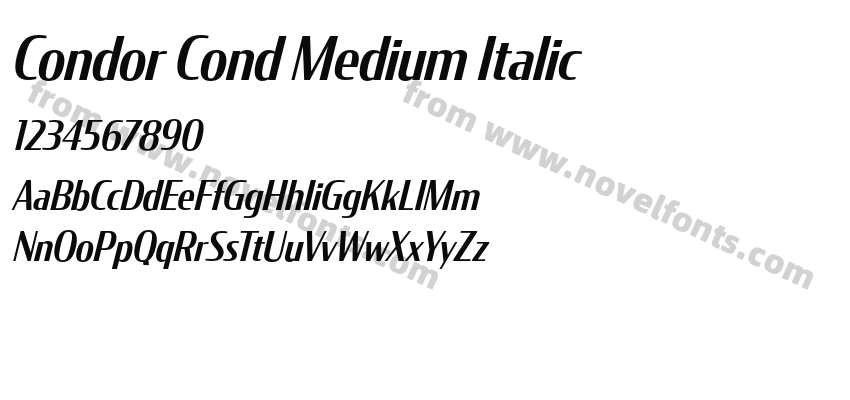 Condor Cond Medium ItalicPreview
