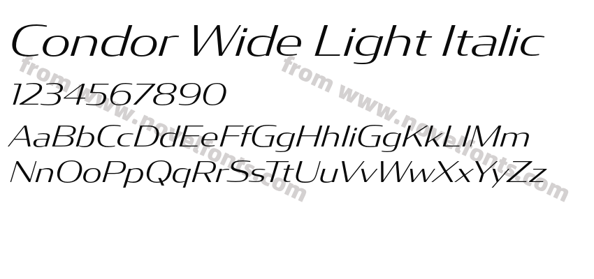 Condor Wide Light ItalicPreview