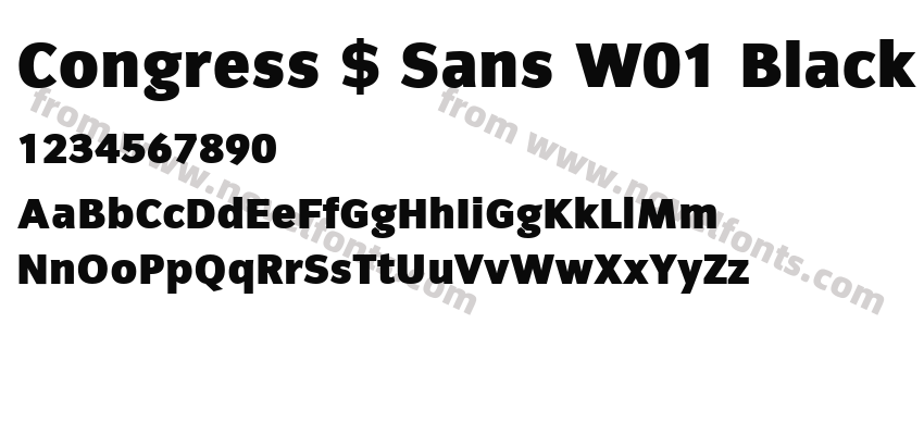 Congress $ Sans W01 BlackPreview