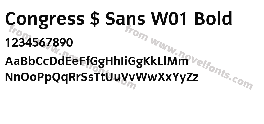 Congress $ Sans W01 BoldPreview