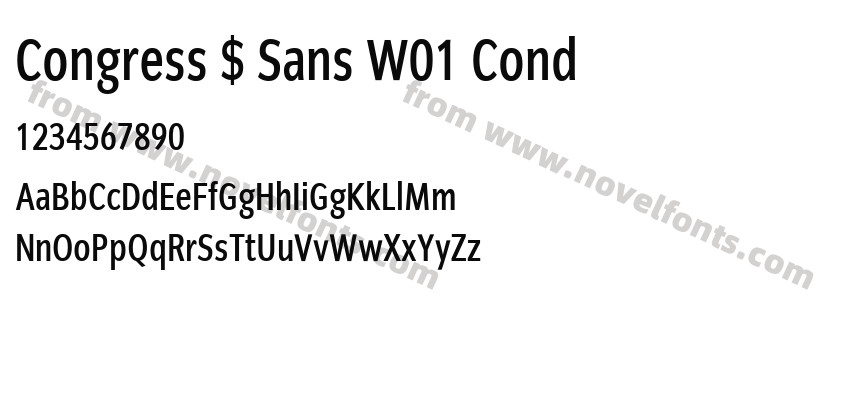 Congress $ Sans W01 CondPreview