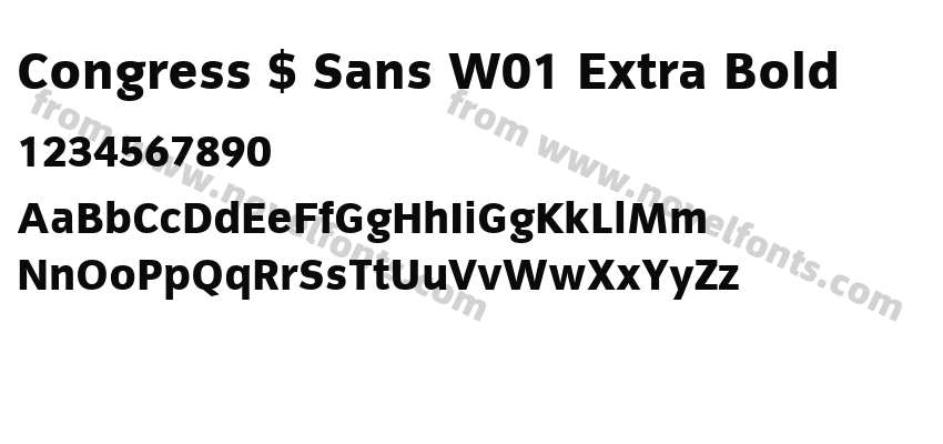 Congress $ Sans W01 Extra BoldPreview