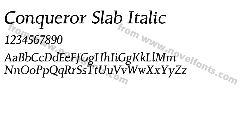 Conqueror Slab ItalicPreview