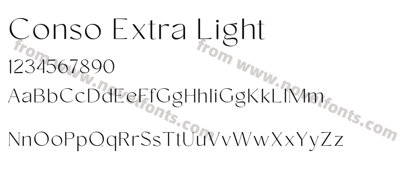 Conso Extra LightPreview